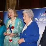 RT Hon Teresa May, Rt Hon Betty Boothroyd and CB Patel RT Hon Teresa May, Rt Hon Betty Boothroyd and CB Patel